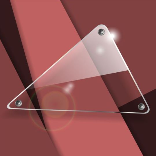 Bannière en verre triangle avec vecteur abstrait de fond verre triangle fond Bannière Abstrait   