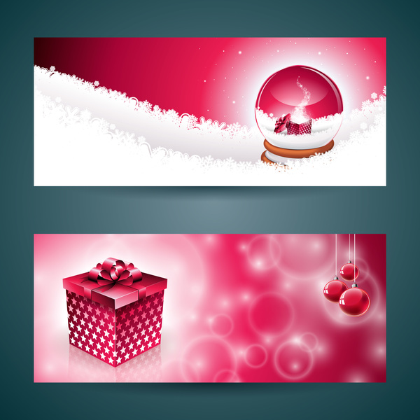 Vector Grafik Weihnachtsbanner Design 02 Weihnachten Grafik banner   