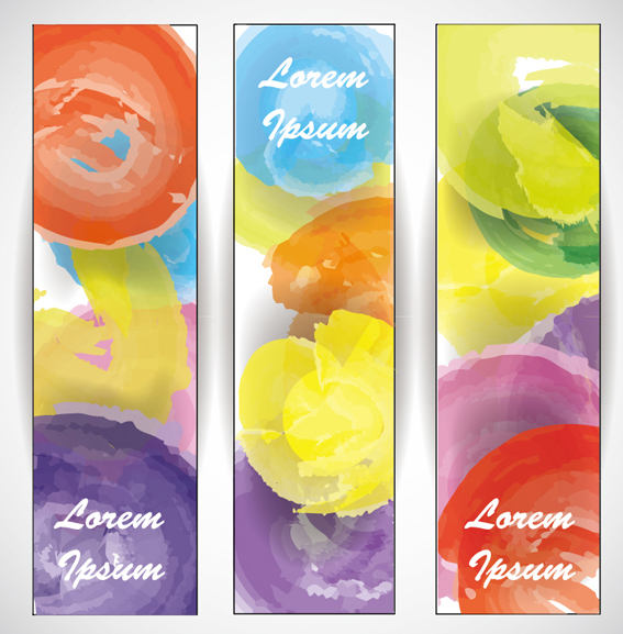 Aquarell dämpfenden Banner-Design-Vektor doodle banner Aquarell   