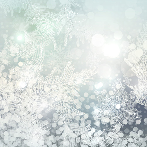 Beau flocon de neige brouille fond de Noël vecteur 03 Noël fond flocon de neige brouille beau   