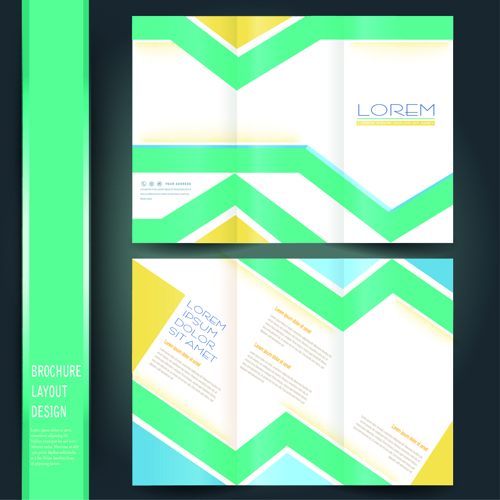 Geschäftsbroschüre Cover Layout Design Vektormaterial 05 Vektormaterial layout cover business Broschüre   