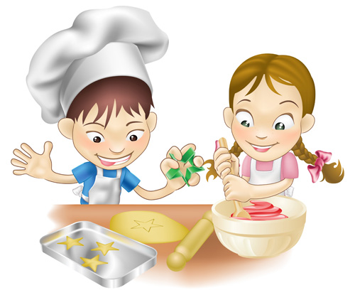 子供料理デザインベクター05 料理 子供 デザイン   