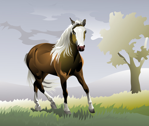 Creative Running Horse Design vector set 07 running Créatif Cheval   