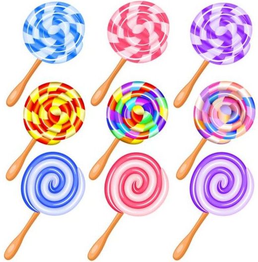 Niedliche Lollipop-Vektor-Set lollipop cute   