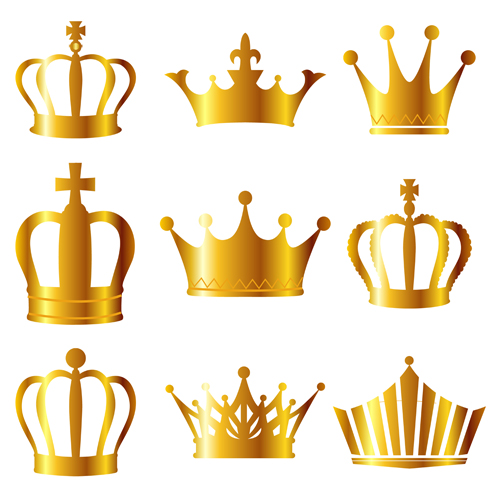 Goldene Königskrone helles Vektormaterial material Krone königlich gold   