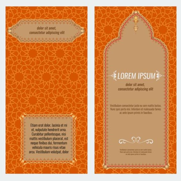 イスラムスタイルのパンフレットとチラシカバーテンプレートベクター04 表紙 パンフレット チラシ スタイル イスラム   
