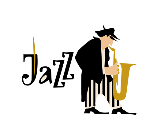 Musiker mit Jazzmusikvektormaterial 09 Jazzmusikern   