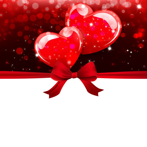 Coeur en verre rouge valendines jour vecteur 01 verre valendines rouge coeur   