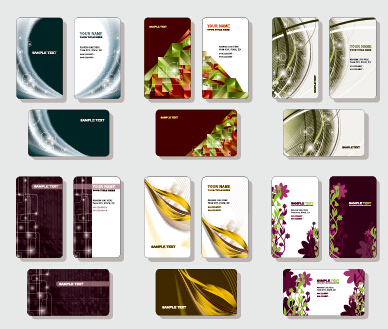 Cartes de visite élégantes design créatif ensemble vecteur 01 elegant cartes de visite carte de visite business   