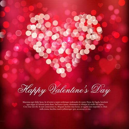 Fond rouge de Valentine avec le vecteur brillant de coeur Valentine fond rouge fond coeur brillant   