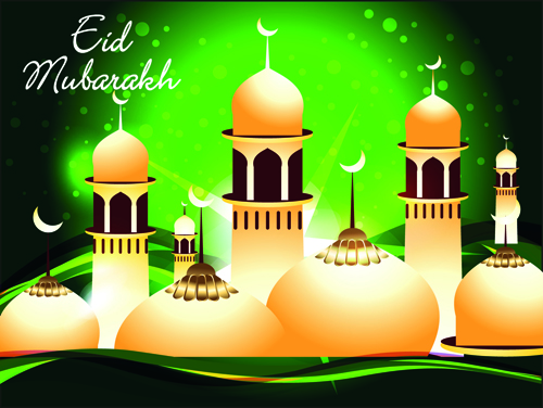 Fond vectoriel Eid Mubarak Design islamique 05 Moubarak Islam fond Eid Mubarak   