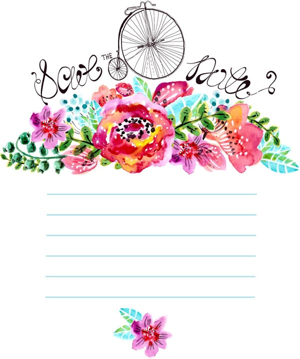 Vecteur de cahier de décorations florales aquarelle floral decorations carnet de notes aquarelle   