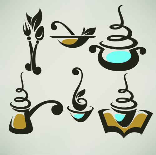 抽象的な食品のロゴクリエイティブデザインベクター05 食品 抽象的 創造的 ロゴ デザイン   