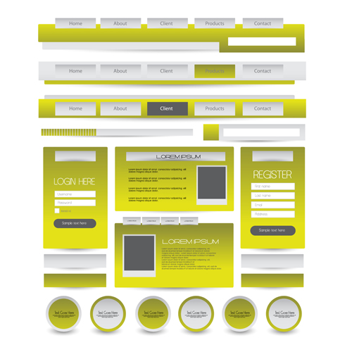 Kit de modèle de site Web d’affaires vecteur 15 website template business   