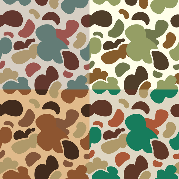 Vecteur sans soudure de motif de camouflage ensemble 01 sans soudure motif camouflage   