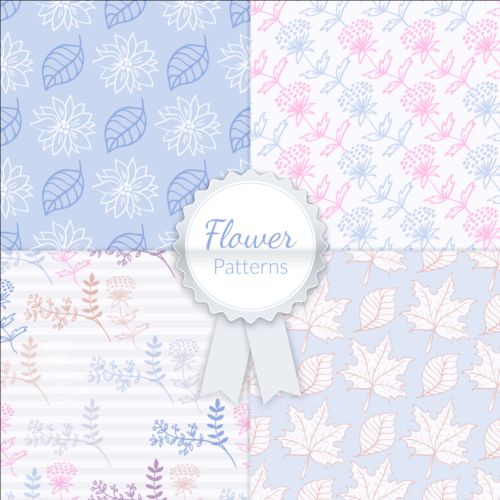 Charmante fleur motif sans soudure vecteur ensemble 11 sans soudure modèle fleur Charme   