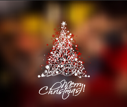 クリエイティブクリスマスツリーぼかし背景グラフィックスベクトル01 背景 創造的な ツリー クリスマスツリー クリスマス   