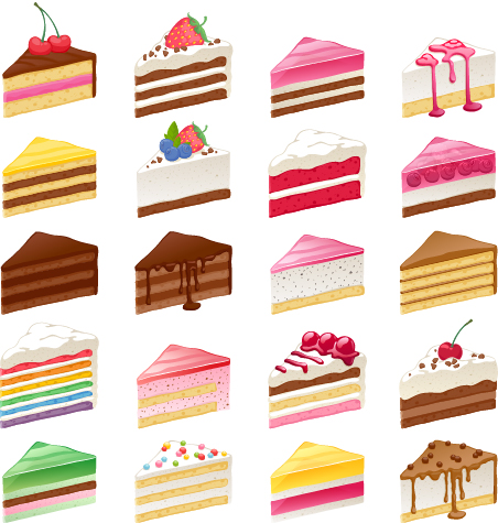 Illustration vectorielle de gâteaux délicieux gâteau délicieux   