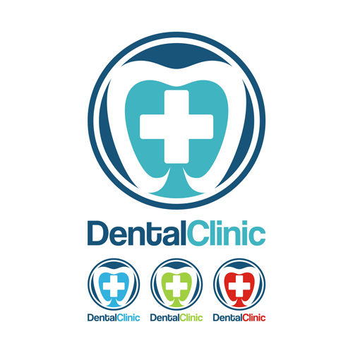 Dental-Klinik-Logo Kreativvektor 04 Zahnmedizin logo Kreativ Klinik   