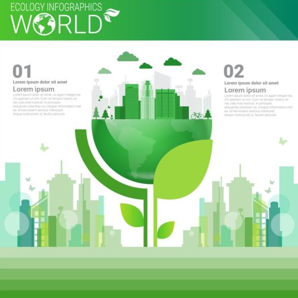 Ökologie Welt Infografik Design-Vektor 21 Welt Ökologie Infografik   