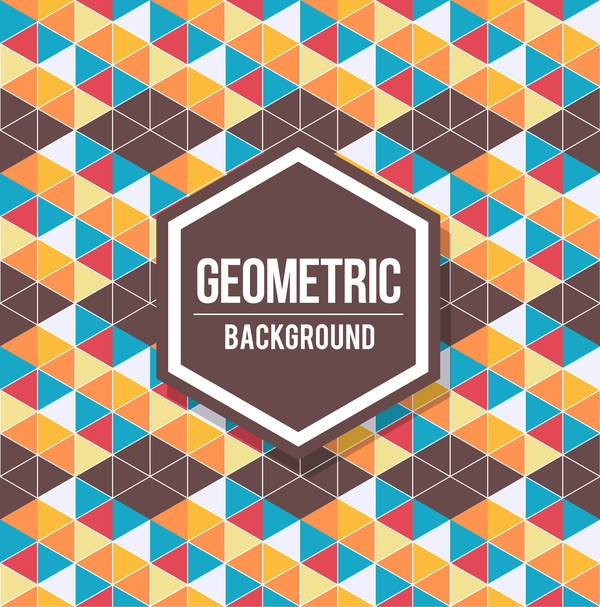 Geometrisches Muster mit Retro-Hintergrundvektor 16 Retro-Schrift Muster Geometrische   