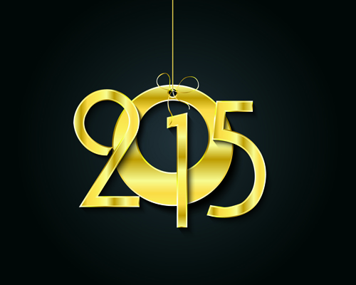 Goldene kreative Vektormaterial 2015 2010 neues Jahr material Kreativ gold 2015   