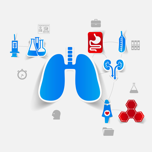 Infographie de médecine avec autocollant vector set 05 sticke médecine infographie   