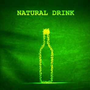 Vecteur naturel de fond vert de boisson vert naturel fond boisson   