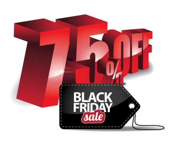 Pourcentage hors avec Black Friday Vente Tags vecteur 08 vente vendredi tags pourcentage Noir hors   