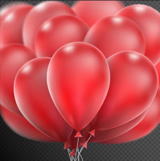 Illustration vectorielle réaliste de ballons rouges 10 réaliste illustration ballons   