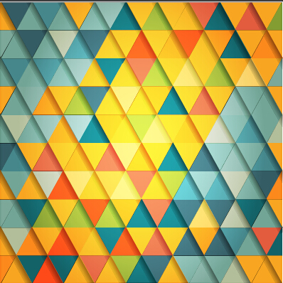 Vecteur de modèle de triangle de couleur brillante 02 triangle motif couleur brillant   
