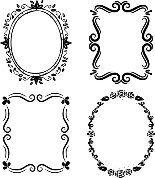 Smlpe Blumenrahmen vectors 03 frames floral   