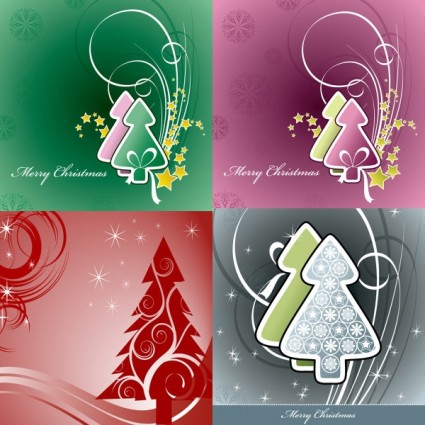 Einfacher Weihnachtsbaum und Sterne Vektorhintergrund Weihnachtsbaum Weihnachten Sterne Hintergrund einfach design   