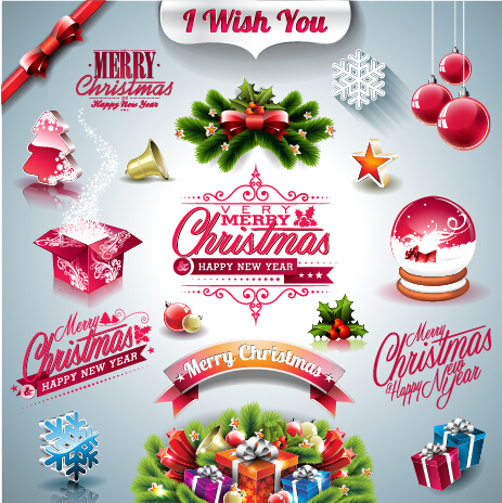2015 joyeux Noël Design éléments ornement illustration vecteur ornement Noël joyeux Noël éléments de conception elements   