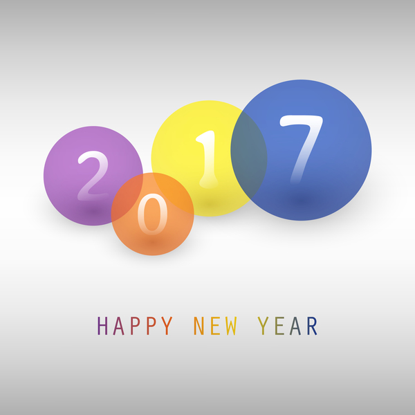 2017 fond de nouvel an avec vecteur coloré de cricle neuf Cricle couleur année 2017   