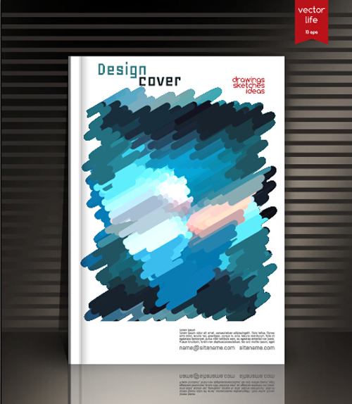 Buchcover moderner Design-Vektor 05 modern cover Buch   