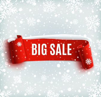 Weihnachten großen Verkauf roten Banner mit Schneeflocken-Mustervektor Weihnachten Schneeflocke Mustervektor Muster big sale banner   