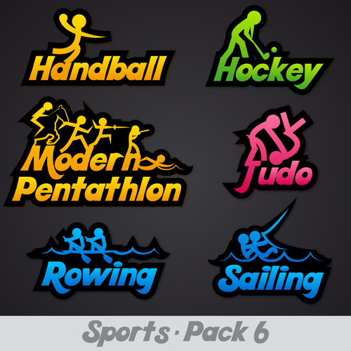 Creative sports logos design 03 vecteur sports logos creative   