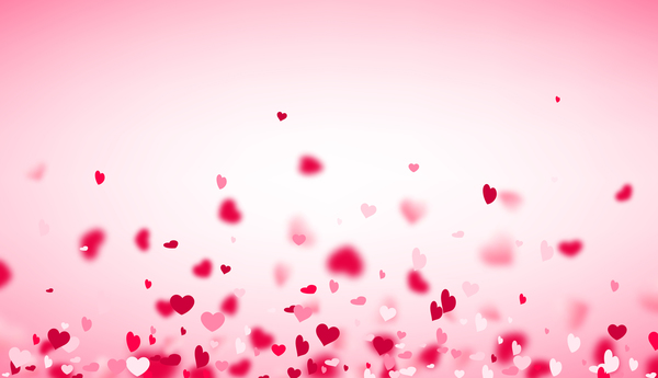 Coeurs volent la Saint-Valentin fonds vecteurs matériel 06 Valentine mouche coeurs   