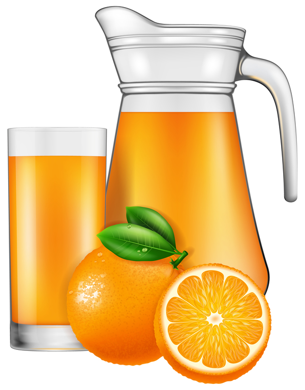 Orangensaft mit Glasbecher-Vektoren 03 Saft orange Glas cup   