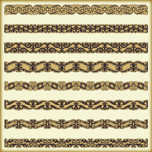 Ornamentmuster grenzen Vektormaterial 03 ornament Mustergrenze Muster Grenzen   