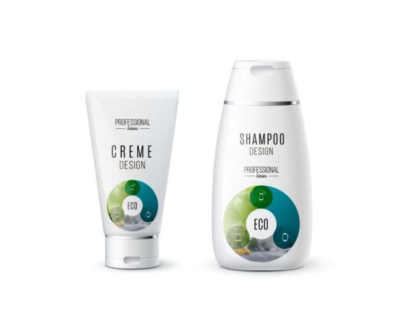 Shampoo und kosmetische Marke Design Vektor 06 Shampoo Marke Kosmetik   