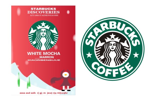 Starbucks-Plakat mit Etikettenvektor Starbucks poster label   