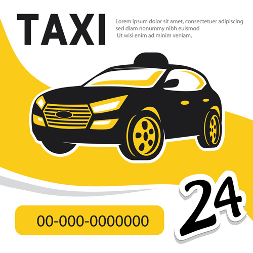 Affiche de vecteur affiche de taxi taxi poster   