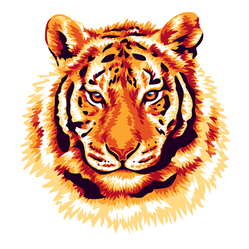 vecteur rouge de tigre tigre rouge   