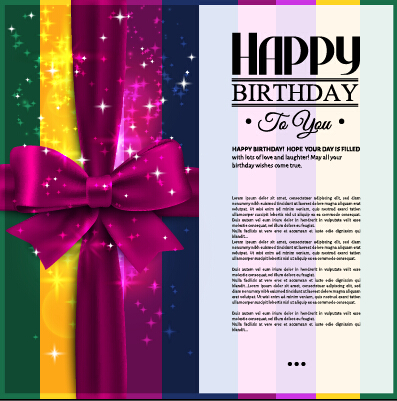 Samt beugen glückliche Geburtstagskarten vector 02 Samt Karten happy birthday Geburtstagskarten Geburtstag   