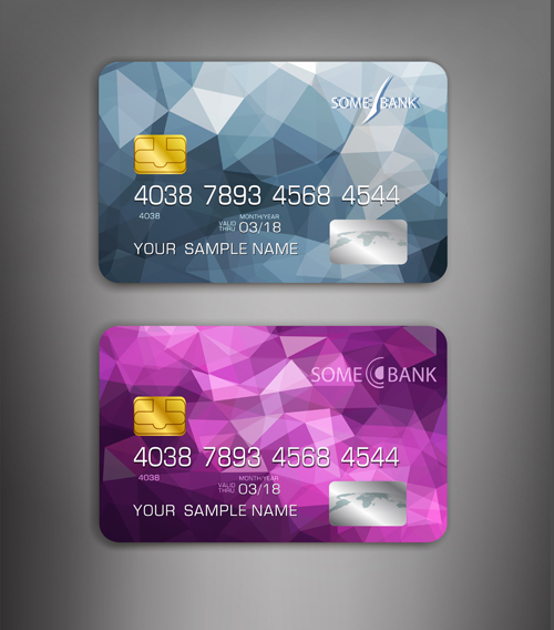 Abstrait modèle de cartes de crédit vecteur 07 modèle credit cartes Abstrait   