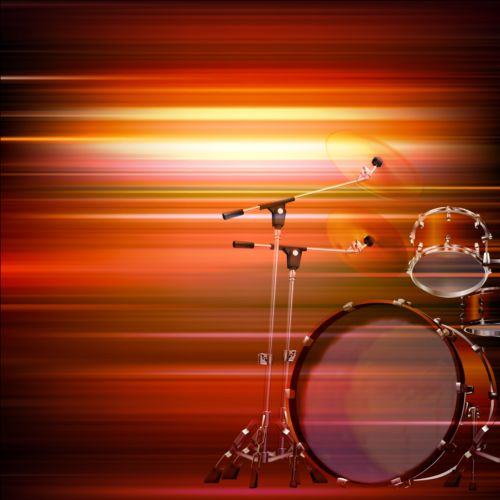Abstrakte Musik-Hintergrund mit Drum-Kit-Vektor Musik Hintergrund abstract   