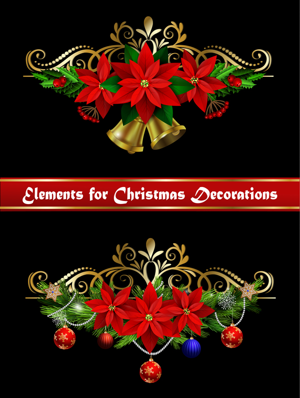 美しいクリスマスデコレーションデザイン要素ベクトル10 装飾 美しい クリスマス   