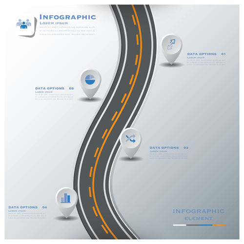 Stadt Straßenverkehr Infografie-Elemente Vektor 04 Verkehr Straße Infografik Elemente   
